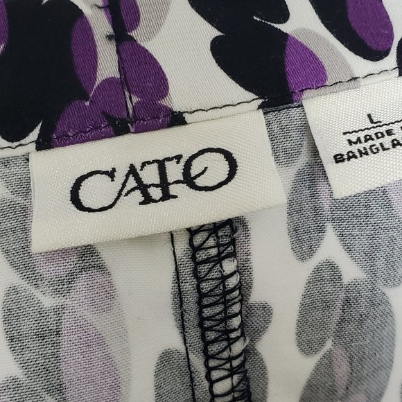 Cato Jacket size Large Purple Collared Blazer - Picture 8 of 8